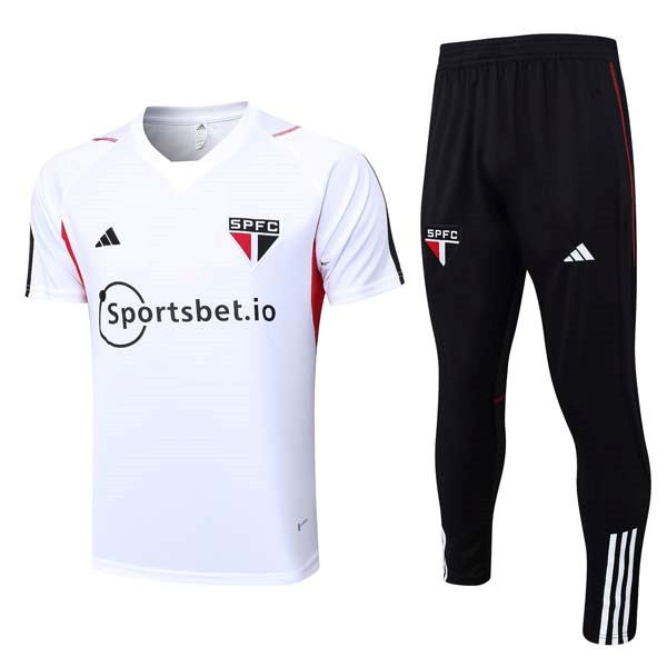 Trikot Sao Paulo Komplett Set 2023-24 Weiß Schwarz